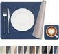 Vinyl Placemats Set of 6, Dual Sided Place Mats