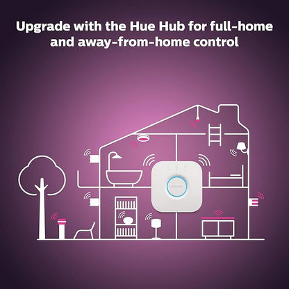 Philips Hue A19 LED Smart Light Bulb - White and Color Ambiance - 60W Indoor Light Bulb - Control with Hue App - Compatible with Alexa, Google Assistant and Apple Homekit - 3 Pack