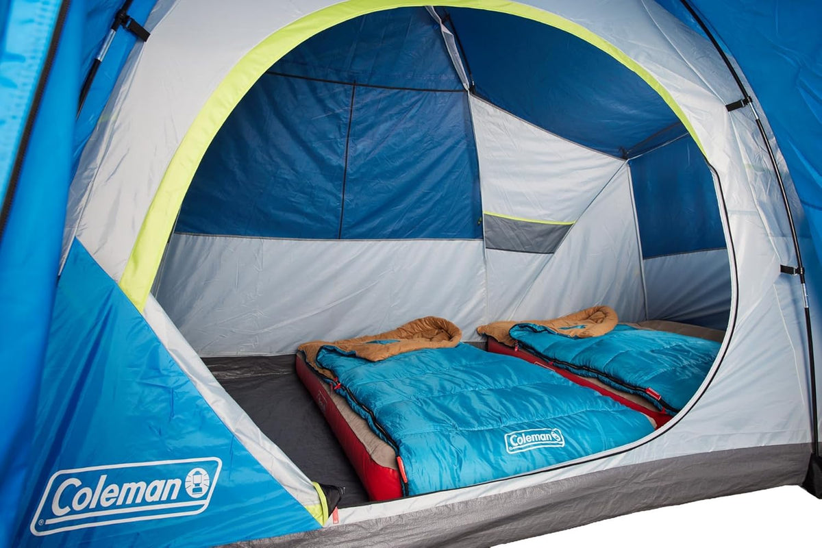 Coleman Brazos 20/30°F Adult Cool-Weather Sleeping Bag with No-Snag Zipper & Stuff Sack, Machine Washable, Great for Camping, Traveling, Guests, & More