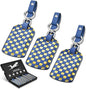 Luggage Tags for Suitcases Travel Accessories: Leather Luggage Tag 3 Pack TSA Approved, Airplane Travel Essentials for Men, Bag Tags for Luggage Long Flight Must Haves Travels Gifts Airport Essentials