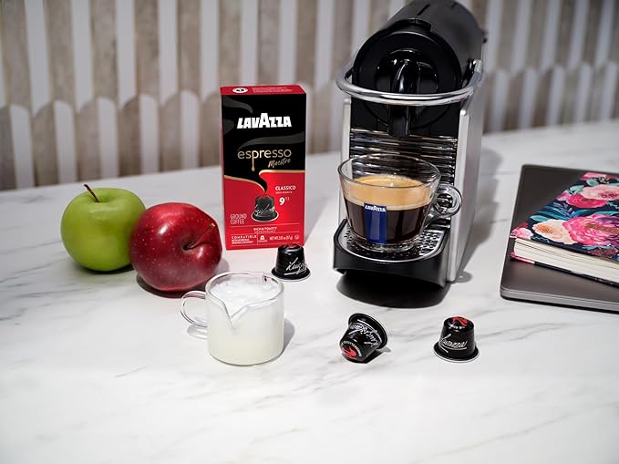 Lavazza Espresso Maestro Classico Aluminum Capsules Compatible with Nespresso* Original Machines, Medium Espresso Roast, 100% Arabica (60 Capsules)