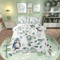 Erosebridal Cartoon Penguin Full Comforter Set Toddler Woodland Wildlife Bedding Set, Plant Bedding Comforter Sets Eucalyptus Leaf Duvet Set, Antarctic Animal Theme Quilted Comforter Kids Room Decor