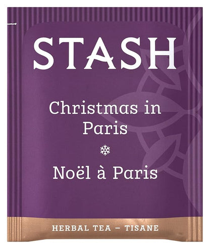 Stash Tea Christmas in Paris Herbal Tea - Non-GMO Project Verified Premium Tea with No Artificial Ingredients, 18 Count (Pack of 6) - 108 Bags Total
