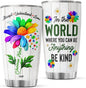 CUBICER Autism Awareness Coffee Tumbler Autism Puzzle Piece Tumblers Insulated Travel Mugs Stainless Steel Cup With Lid 20 Oz Mug Gifts For Therapist Child Women Mom On Birthday