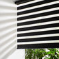 Persilux Cordless Zebra Blinds for Windows Free-Stop Roller Window Shades (39" W X 72" H, Black) Dual Layer Light Control for Day and Night, Light Filtering Sheer Shades for Home, Easy to Install