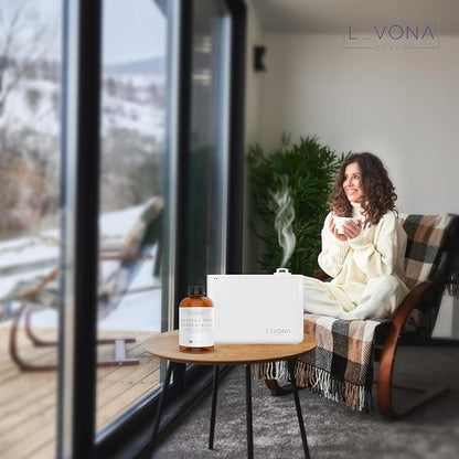 Levona Scent Essential Oils for Diffuser: Blissful Aura Diffuser Oil with Notes of Amber, Musk & Jasmine - Home Luxury Scents for Hotel - Fragrance Oil - 700 Ml Essential Oil