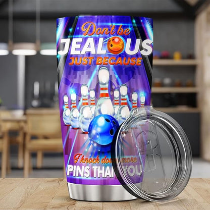 CUBICER Bowling Coffee Mugs Bowling Ball Tumbler Stainless Steel Tumblers Travel Insulated Mug 20 Oz Cup Gifts For Women Men On Christmas Birthday Party Supplies Home Decorations