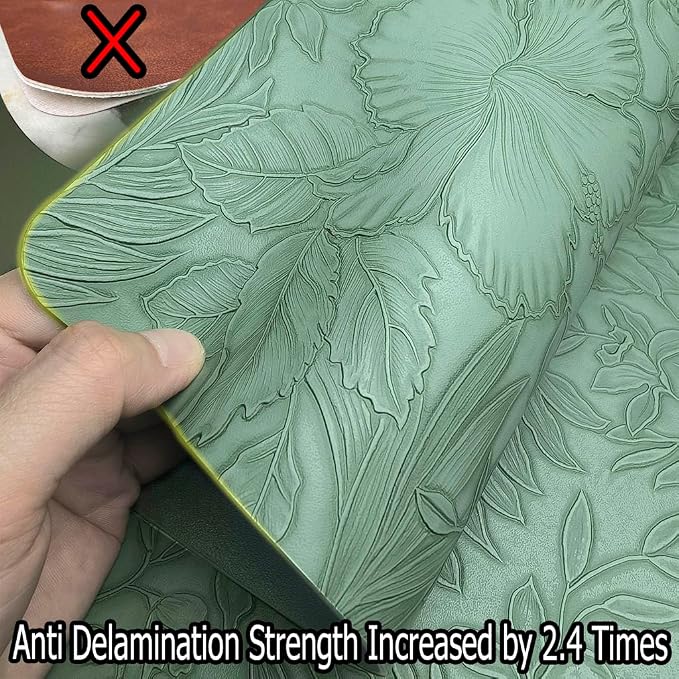Spring Floral Pattern Placemats and Coasters Set, Embossed Flower Dinner Table