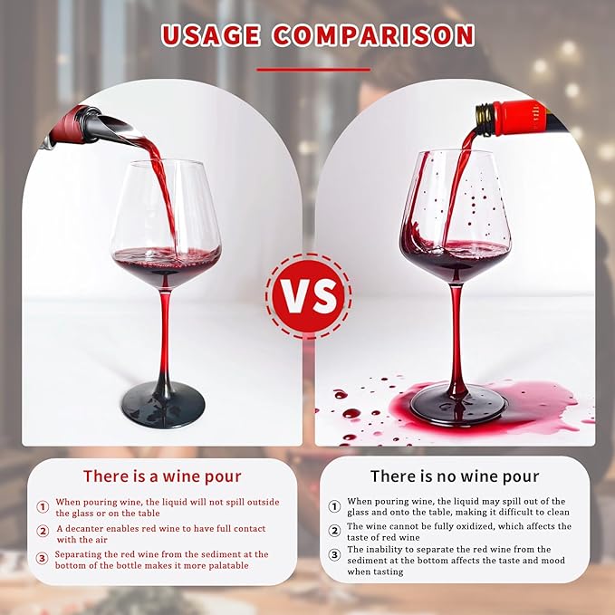 DEMARRE Silver Rabbit Corkscrew Wine Opener, Luxury Wine Bottle Opener, Zinc Alloy Corkscrew Set for All Wines, Includes Opener, Foil Cutter, Wine Stopper Pourer, Drip Ring, Black Gift Box