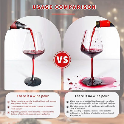 DEMARRE Silver Rabbit Corkscrew Wine Opener, Luxury Wine Bottle Opener, Zinc Alloy Corkscrew Set for All Wines, Includes Opener, Foil Cutter, Wine Stopper Pourer, Drip Ring, Black Gift Box
