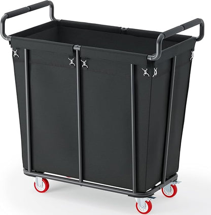 Large Laundry Hamper with Wheels, 360L Rolling Big Laundry Basket for Clothes Storage, Heavy Duty Extra Large Rolling Laundry Cart with Handle, Steel Frame, Waterproof Liner,95.1 Gallons.