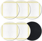 Coasters Set of 6, Modern Simple Stripes Lines Pattern Absorbent Cup Coaster