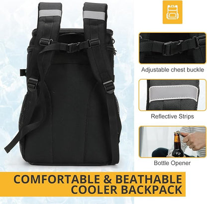 Tactical Backpack Cooler,Soft Lightweight Leakproof Cooler Backpack,Insulated Cooler Bag,Portable Soft Cooler Bag Waterproof for Beach, Travel, Camping, Picnic, Hiking