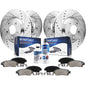 Detroit Axle - Brake Kit for Chevy Impala Malibu Buick LaCrosse Regal Allure, Drilled & Slotted Brake Rotors and Ceramic Brakes
