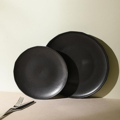 Stone Lain Rio 4-Piece Dinner Plate Set Stoneware, Black