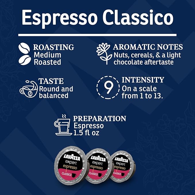 Lavazza Expert Coffee Pods Variety Pack – 72 Count (36 Each) – Includes Aroma Più Espresso & Gusto Intenso Double Shot Capsules – Keto-Friendly, Bold Italian Flavor – Compatible with All Lavazza LB Machines