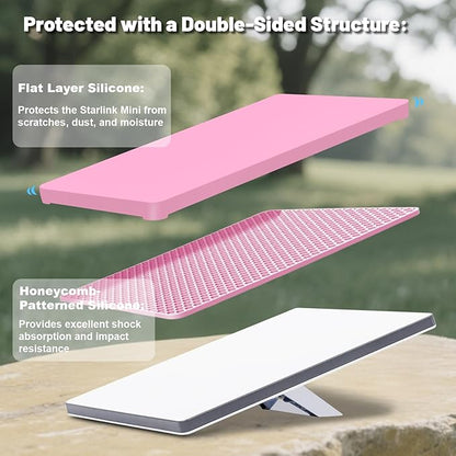 Starlink Mini Protective Cover, Starlink Mini Accessories Silicone Protective Case for Starlink Mini Dish
