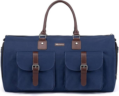 Modoker Garment Convertible Weekender Bag,Carry on Canvas Garment Duffle Bag Heavy Duty Overnight Bags for Men Women