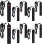 Hoteam 10 Pcs Power Strip Bulk 6 Outlet Surge Protector Power Cord Electrical Extension Cord with Switch Low Profile Plug Flat for Home Office(2 ft,Black)