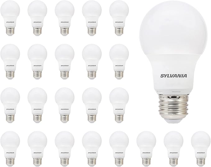 LEDVANCE Sylvania LED A19 Light Bulb, 60W Equivalent, Efficient 9W, CEC Compliant, 10 Year, Non-Dimmable, 2700K, 800 Lumens, 90 CRI, Soft White (41372) (Pack of 1, 24 Count Total)