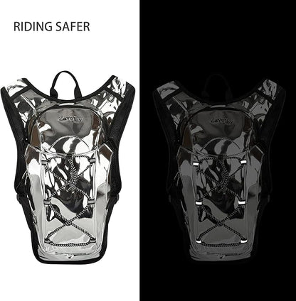 Reflective Hydration Backpack, Hydration Pack - Water Backpack with 2L/3L Hydration Bladder, Essential for Festivals - Rave Hydration Pack for Hiking, Running, Cycling, and Festivals