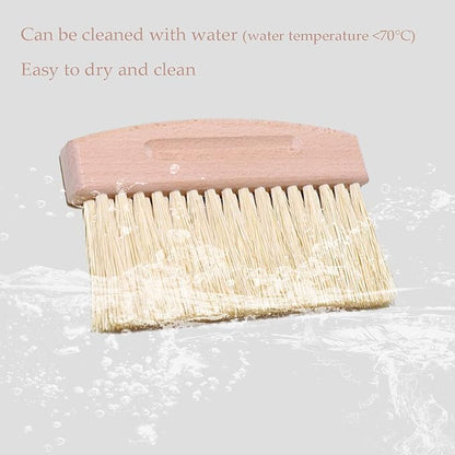 Mini Broom and Dustpan Set Small Metal Dustpan and Brush Set Hand Whisk Broom for Home Office Desktop Sofa Pet Care Household Cleaning (PET bristles, Black)