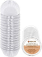 Gifbera White Foil Cupcake Liners Mini Size Muffin Baking Cups 300 Count