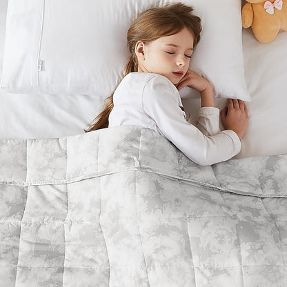 L'AGRATY Weighted Blanket - 36"x48" 3lbs Weighted Blanket Microfiber Material with Glass Beads Small Blanket for All-Season Summer Fall Winter Soft Thick Blanket