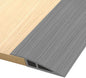 Vinyl Door Threshold Flooring Transition Strip Self Adhesive Carpet Edging Strip for Laminate Doorway Edge Threshold from 1/5" to 2/5" (Light Gray Wood Grain, 6.6 Ft)