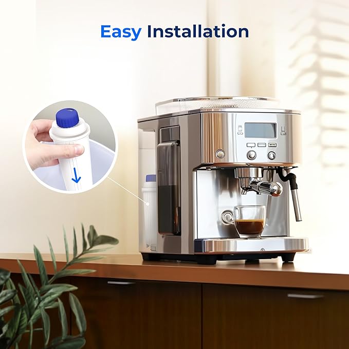 Waterdrop Coffee Water Filter, Replacement for De'Longhi® Filter, DLS C002 De'Longhi® Water Filter, ECAM/ETAM/EPAM Series, EC680/5, TÜV SÜD Certified (2 Packs）