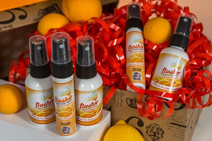 Flushie Pre-Toilet Sprays for Poop Travel Size Toiletries Bathroom Spray for Poop Spray for Toilet Deodorizer Traveling Essentials Poop deodorizer Poop Odor eliminator