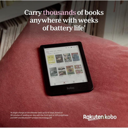 Kobo Clara Colour | eReader | 6” Glare-Free Colour E Ink Display | Dark Mode Option | Waterproof | Audiobooks | 16GB of Storage | Black