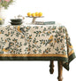 patdrea Designer Green French Linen Rectangular Tablecloth,Vintage Durable Floral Table Cloth,Decorative Table Cover for Kitchen Dining,Parties,Party,Christmas,Thanksgiving,55"x87"-Warbler