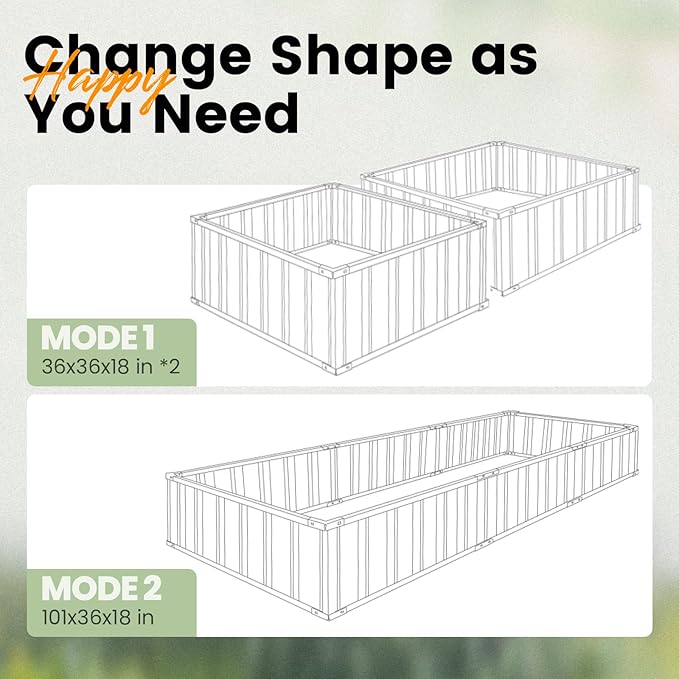 KING BIRD Galvanized Raised Garden Bed
