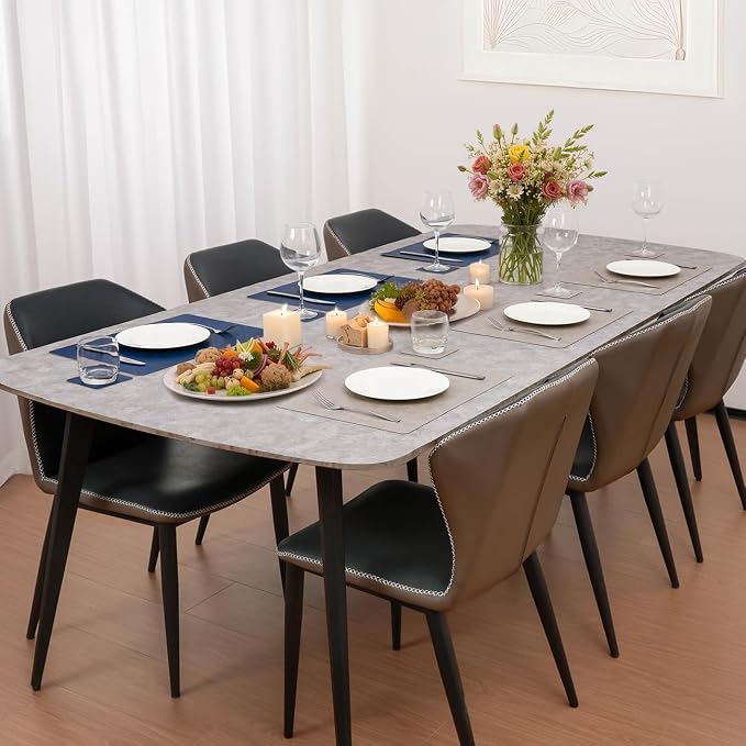 Vinyl Placemats Set of 6, Dual Sided Place Mats