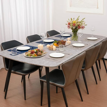 Vinyl Placemats Set of 6, Dual Sided Place Mats