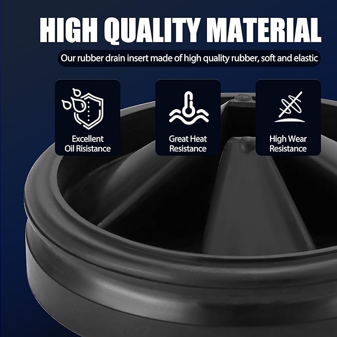 Garbage Disposal Splash Guards 3 3/8" Sink Baffle QCB-AM Replacement for InSinkErator Evolution Series, Upgraded Removable Quiet Collar Drain Plugs, Garbage Disposer Accessories, Black
