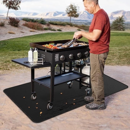 48x30 inches Large Under Grill Mats for Blackstone, Double-Sided Fireproof Outdoor Grill Protective Mat, Oilproof Waterproof BBQ Fire Pit Fireplace Mat
