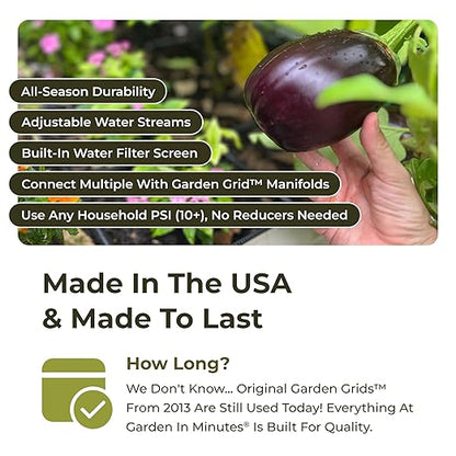 The Garden Grid | Preassembled Garden Watering System