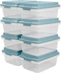 Hefty HI-RISE 18 Qt Plastic Storage Bins with Lids, 8 Pack Clear Stackable Containers with Secure Latching Handles, Under Bed Storage Boxes for Clothes, Shoes, Toys, Closet Organization