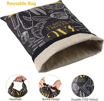 Bread Bags for Homemade Bread- 2 Packs XL Reusable Beeswax Bread Bags for Homemade Bread Sourdough Organic Food Storage Bag to Keep Sourdough Fresh,Gift for Christmas