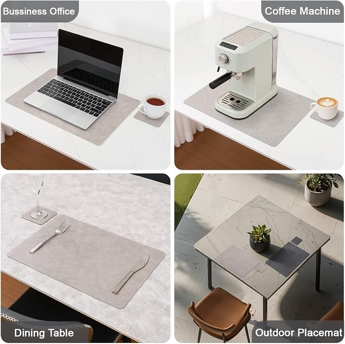 Vinyl Placemats Set of 6, Dual Sided Place Mats