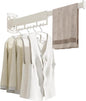 No More Cluttered Home!Clothes Drying Racks for Small Spaces,Foldable,That Fits Suitable for Bathroom,Small Balcony,RV,Easy to Install and Disassemble Durable (White)
