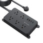 TROND Surge Protector Power Strip, 15ft Long Extension Cord, ETL Listed, 5 Widely Spaced AC Outlets, 2 USB A and 2 USB C, 1300J, Low-Profile Flat Plug, Wall Mountable, for Kitchen Office, Black