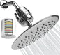 SparkPod Luxury Filtered Shower Head Set 23 Stage Shower Filter - Reduces Chlorine and Heavy Metals - High Pressure Showerhead Filter (9.5" Round, Luxury Polished Chrome)
