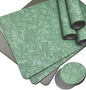 Spring Floral Pattern Placemats and Coasters Set, Embossed Flower Dinner Table
