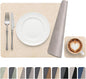 Vinyl Placemats Set of 4, Dual Sided Place Mats