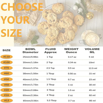 Cookie Scoop, Ice Cream Scoop, 0.8Tbsp/2.5tsp/12.5ml/0.5oz Cookie Scoops for Baking, 18/8 Stainless Steel Cookie Scooper for Baking, Cookie Dough Scoop, Ice Cream Scooper with Trigger Release (Blue)