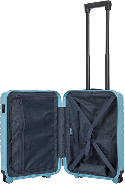 Bric's B|Y Ulisse Spinner Carry-On Suitcase, Lightweight Expandable Hard Shell Luggage with TSA Lock and Smooth 360° Wheels 21 Inch – Sky Blue