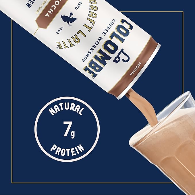 La Colombe Coffee, Mocha Draft Latte, 11 fl oz Cans (Pack of 12), Coffeehouse Quality Cold Brew, Specialty Grade Coffee Beans, Ready-to-Drink On-the-Go
